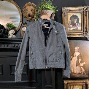 Fred Perry Micro Check Zip Jacket Size 4 US